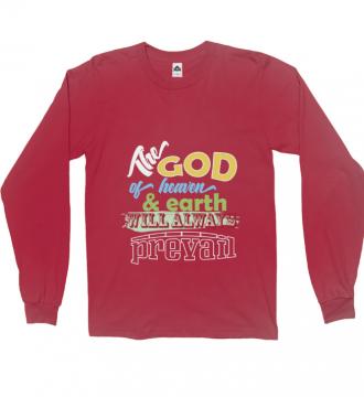 The God - Long Sleeve Alstyle 1304 Red Unisex Adults