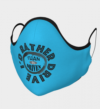 Reusable Face Mask - I'd Rather Polyester - Microtwill with 2 Filters Teens Small Blue