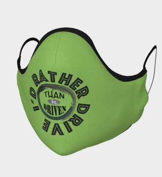 Reusable Face Mask - I'd Rather Polyester - Microtwill with 2 Filters Teens Small Green