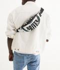I'd rather Drive Long Sleeves Crossbody Sling Bag White Size 