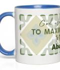 Ceramic Mug God Uses 11-Oz White with Blue Accent'Ceramic Mug God Uses 11-Oz White with Blue Accent