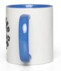 Ceramic Mug I'd Rather 11-Oz White with Blue Accent