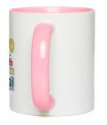 Ceramic Mug The God 11-Oz White with Pink Accent'Ceramic Mug The God 11-Oz White with Pink Accent