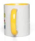 Ceramic Mug The God 11-Oz White with Yellow Accent'Ceramic Mug The God 11-Oz White with Yellow Accent