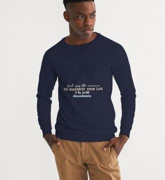 God Uses Long Sleeve Men's Graphic Sweatshirt Blue Size XS