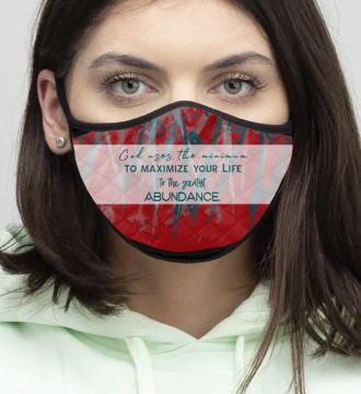 4-Piece God Uses - Quilted Classic Elastic Red Face Mask