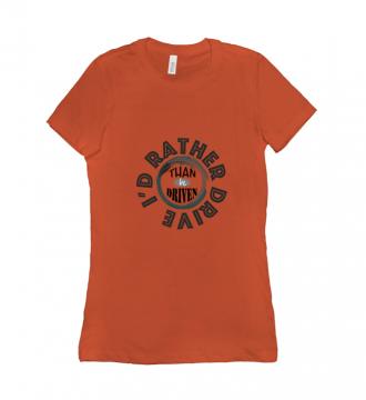 I'd Rather - T-shirt Bella + Canvas 6004 Orange Women's Adults