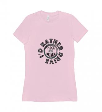 I'd Rather - T-shirt Bella + Canvas 6004 Pink Women's Adults