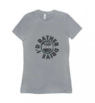 I'd Rather - T-shirt Bella + Canvas 6004 Silver Women's Adults