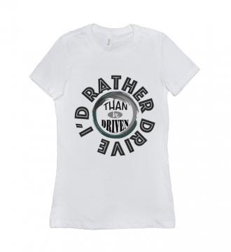 I'd Rather - T-shirt Bella + Canvas 6004 White Women's Adults