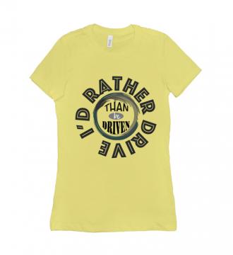 I'd Rather - T-shirt Bella + Canvas 6004 Yellow Women's Adults