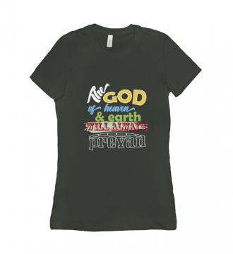The God - T-shirt Bella + Canvas 6004 Army Women's Adults