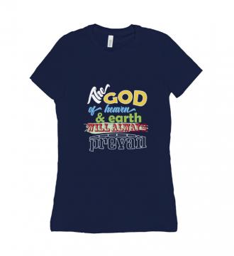 The God - T-shirt Bella + Canvas 6004 Navy Women's Adults