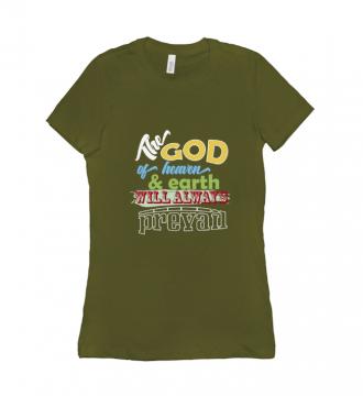 The God - T-shirt Bella + Canvas 6004 Olive Women's Adults