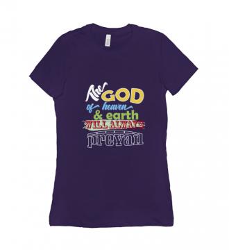 The God - T-shirt Bella + Canvas 6004 Purple Women's Adults