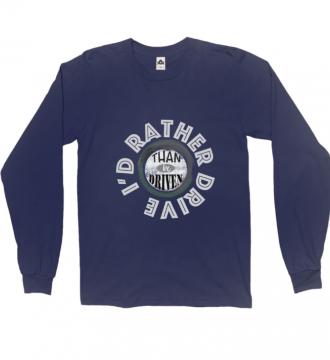 I'd Rather - Long Sleeve Alstyle 1304 Navy Unisex Adults
