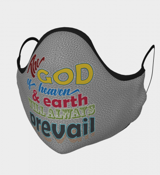 Reusable Face Mask - The God Polyester - Microtwill with 2 Filters Teens Small Sandy Grey