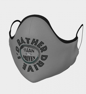 Reusable Face Mask - I'd Rather Polyester - Microtwill with 2 Filters Teens Small Gray