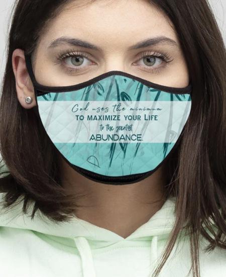 4-Piece God Uses - Quilted Classic Elastic Teal Face Mask