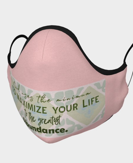 Reusable Face Mask - God Uses Polyester - Microtwill with 2 Filters Teens Small Pink