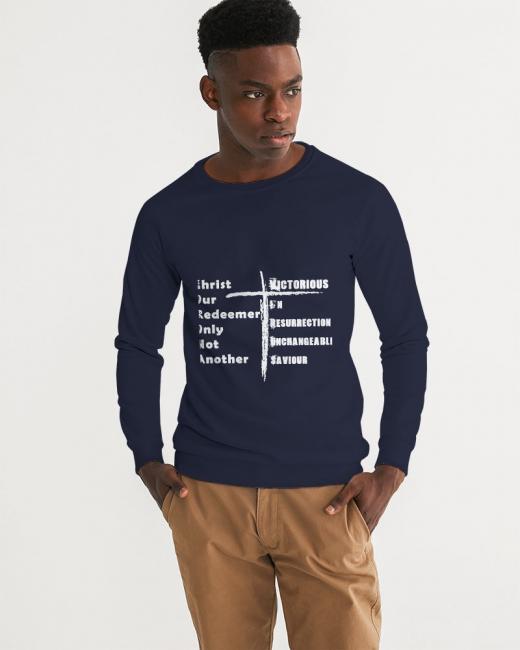 Corona Long Sleeves Men's Graphic Sweatshirt Blue Size XS