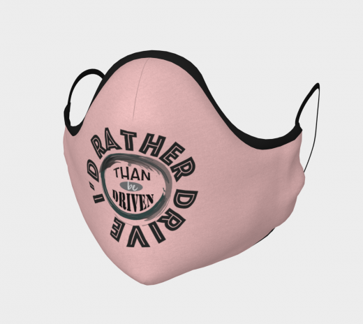 Reusable Face Mask - I'd Rather Polyester - Microtwill with 2 Filters Teens Small Pink