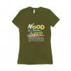 The God - T-shirt Bella + Canvas 6004 Medium Olive Women's