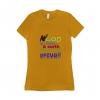 The God - T-shirt Bella + Canvas 6004 Medium Gold Women's